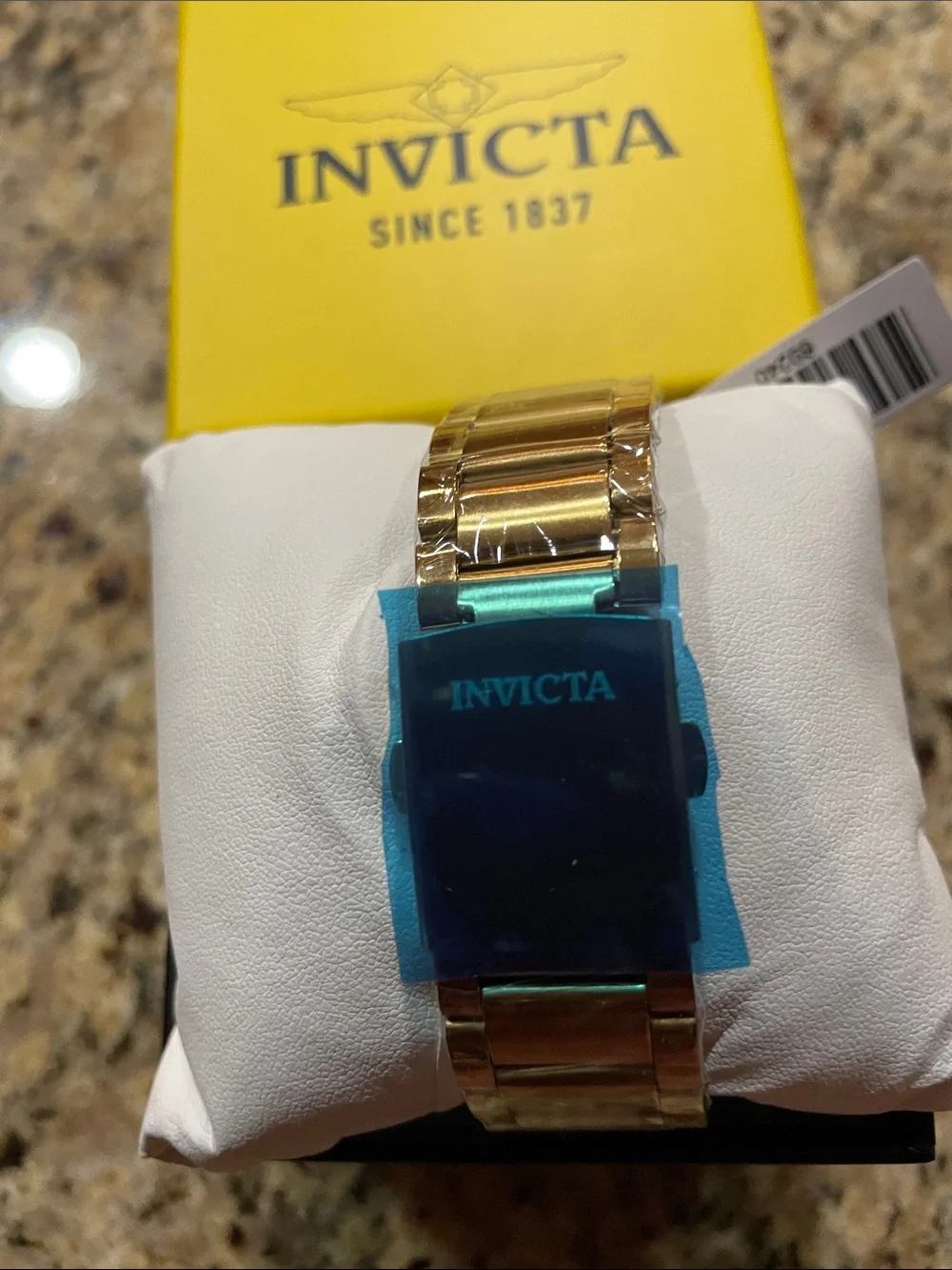 Invicta Gold and Green Men's Stainless Steel Bracelet Watch